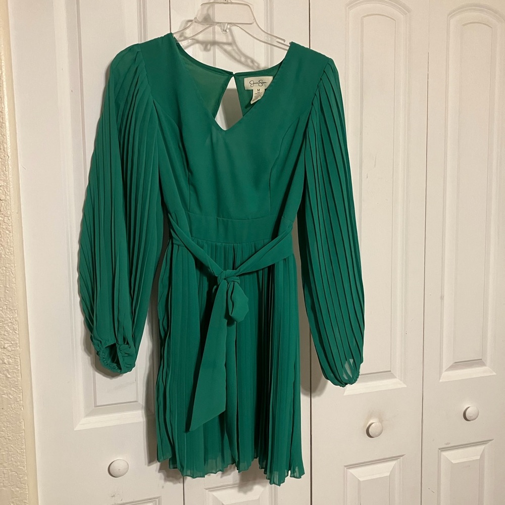 Jessica Simpson Green Long Sleeve Dress